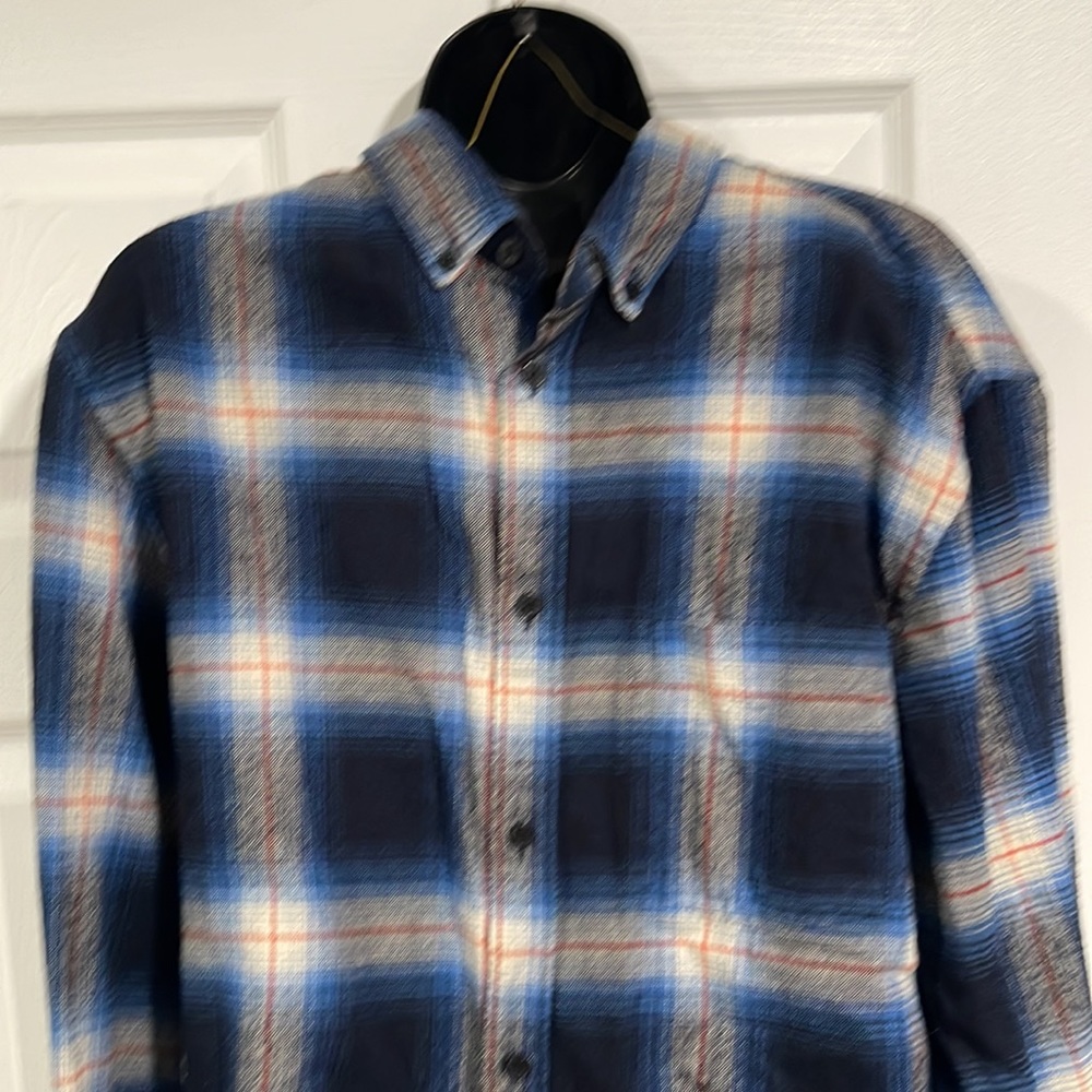 plaid button down